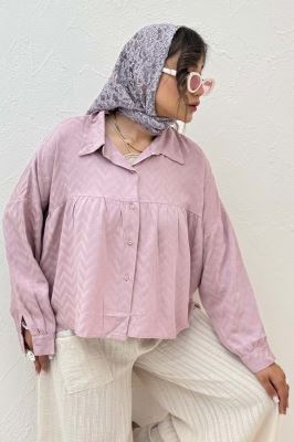 شومیز چین دار ژاکارد نخی 1062