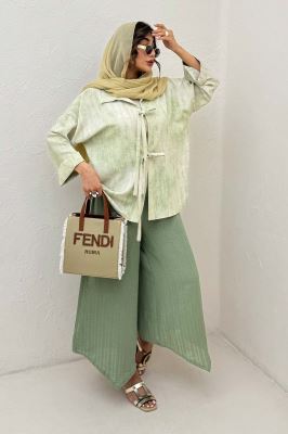 مانتو پرینتی پشت ریلی جلو دو بند کد 1