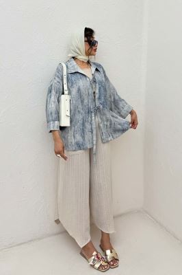 مانتو پرینتی پشت ریلی جلو دو بند کد 1