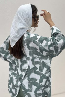 مانتو لینن اسلپ پشت ریلی دو بند کد 1