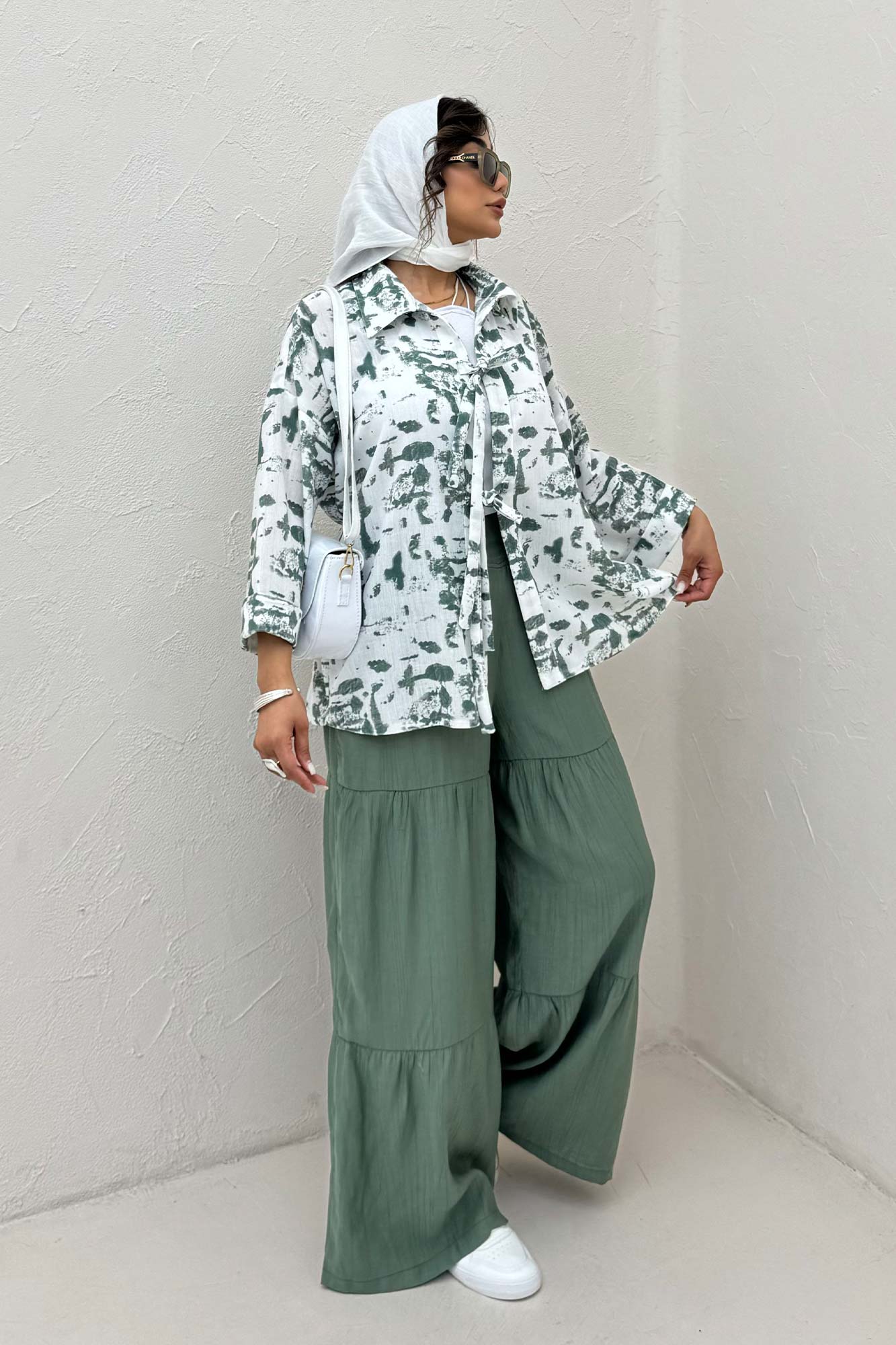 مانتو لینن اسلپ پشت ریلی دو بند کد 2