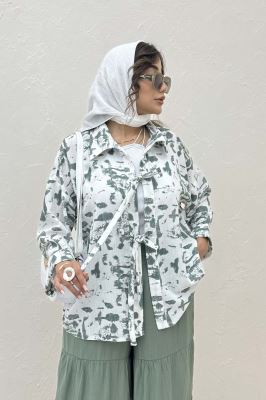 مانتو لینن اسلپ پشت ریلی دو بند کد 2