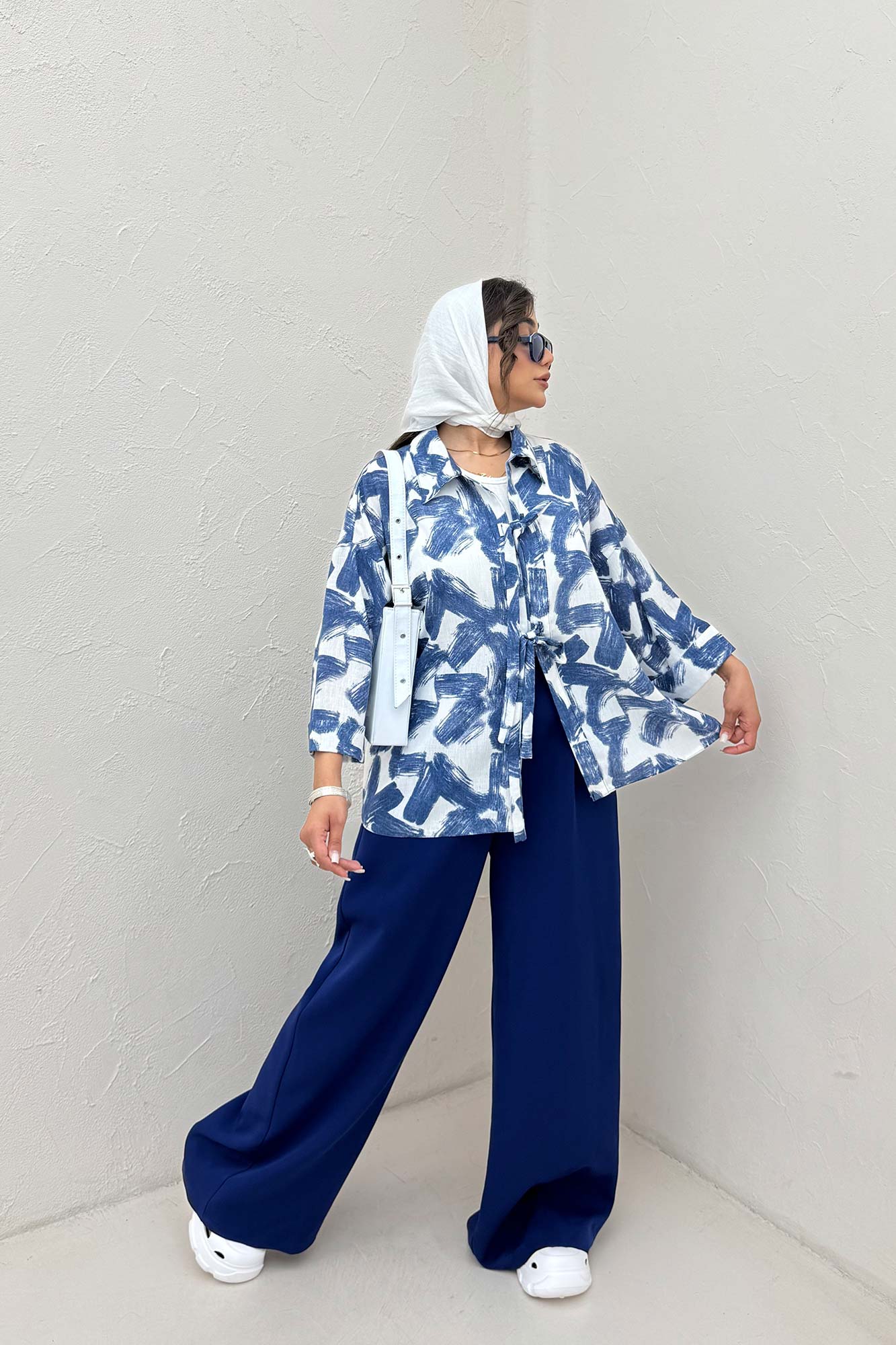 مانتو لینن اسلپ پشت ریلی دو بند کد 1