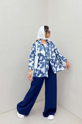 مانتو لینن اسلپ پشت ریلی دو بند کد 1