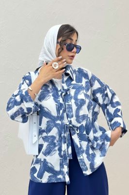 مانتو لینن اسلپ پشت ریلی دو بند کد 1