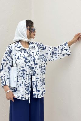 مانتو لینن اسلپ پشت ریلی دو بند کد 2