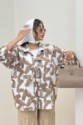 مانتو لینن اسلپ پشت ریلی دو بند کد 1