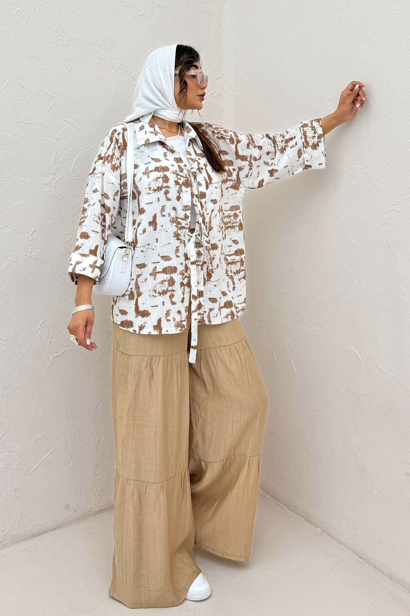 مانتو لینن اسلپ پشت ریلی دو بند کد 2