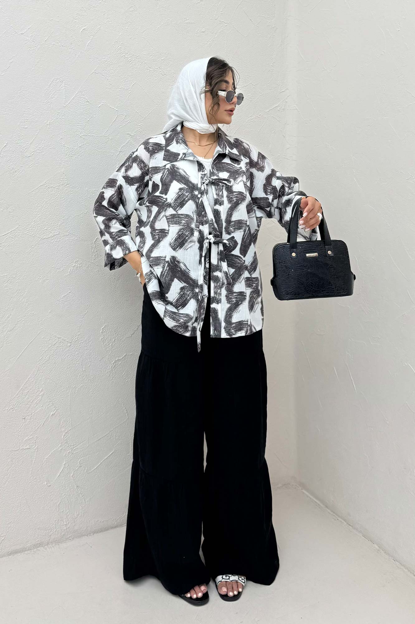 مانتو لینن اسلپ پشت ریلی دو بند کد 1