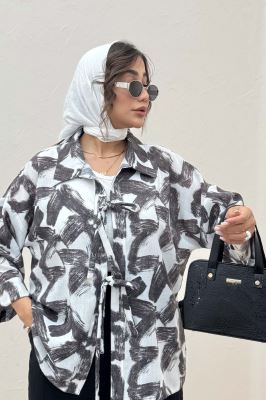 مانتو لینن اسلپ پشت ریلی دو بند کد 1