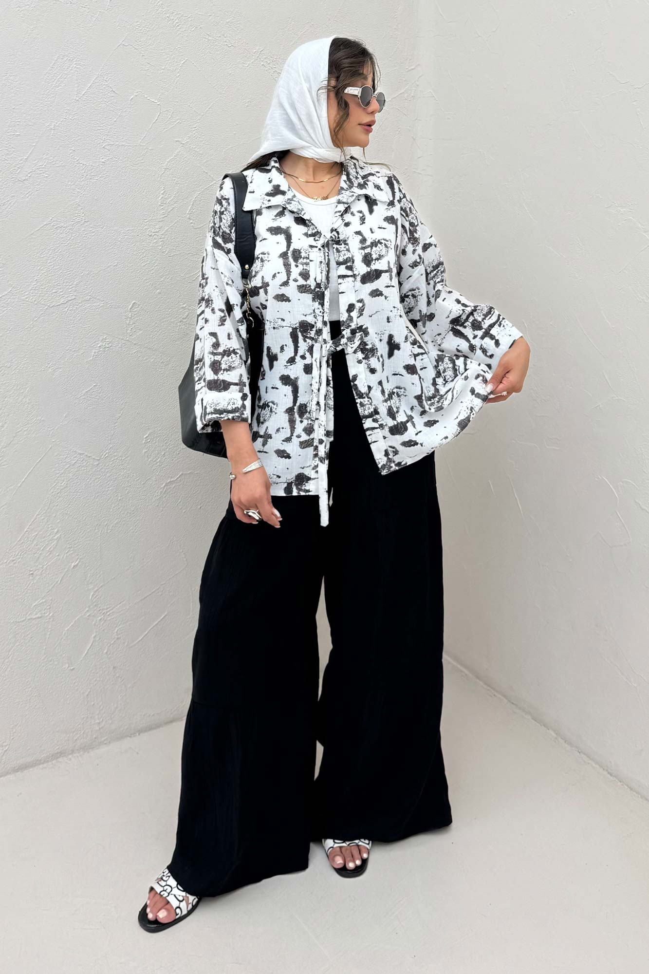 مانتو لینن اسلپ پشت ریلی دو بند کد 2