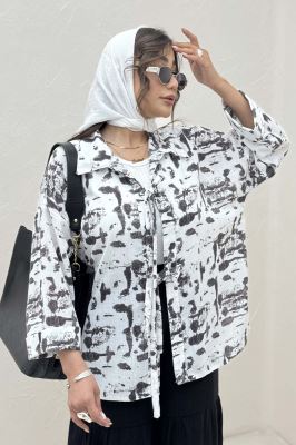 مانتو لینن اسلپ پشت ریلی دو بند کد 2