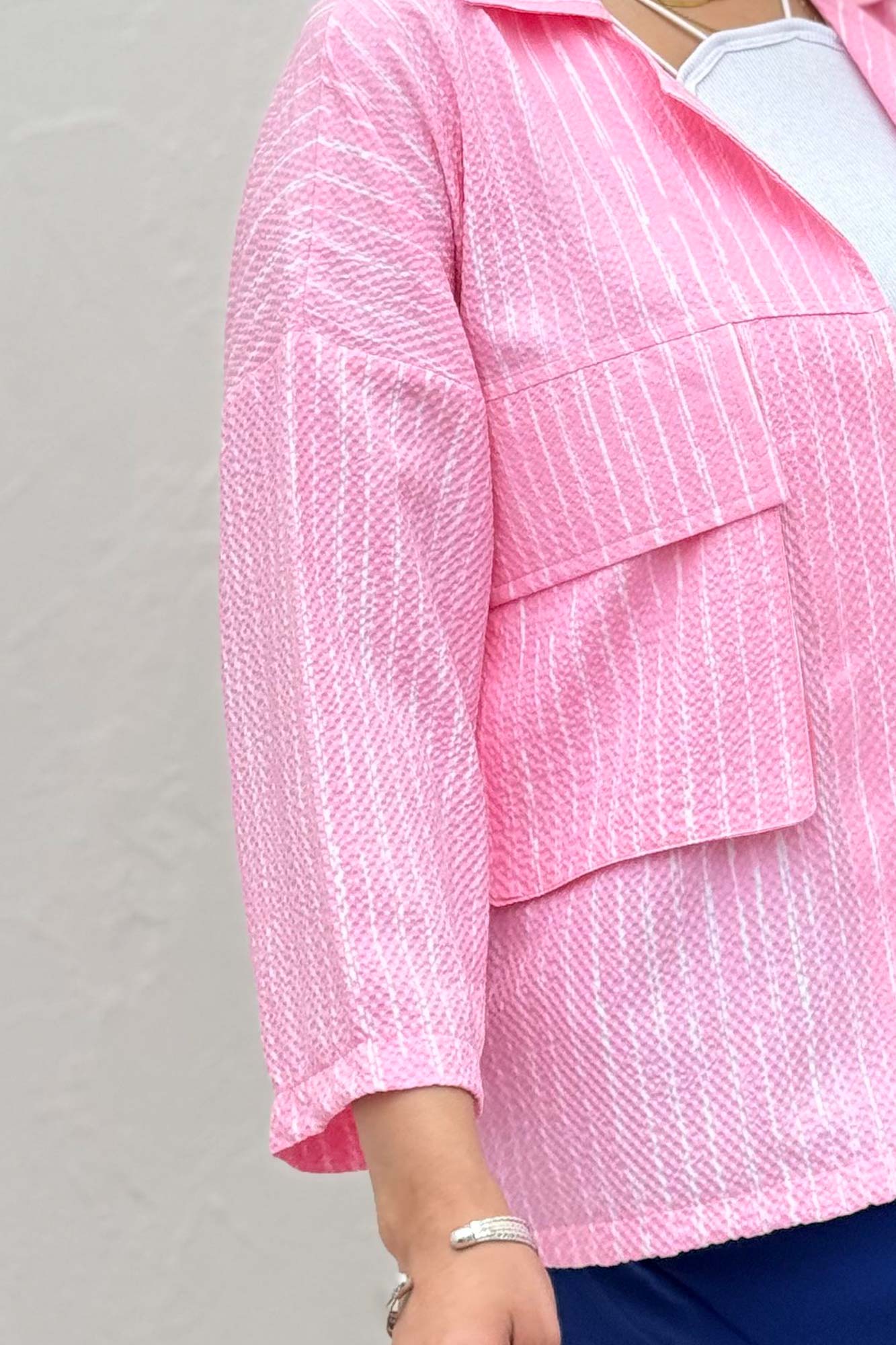 مانتو راه راه زارا دو جیب پاکتی 