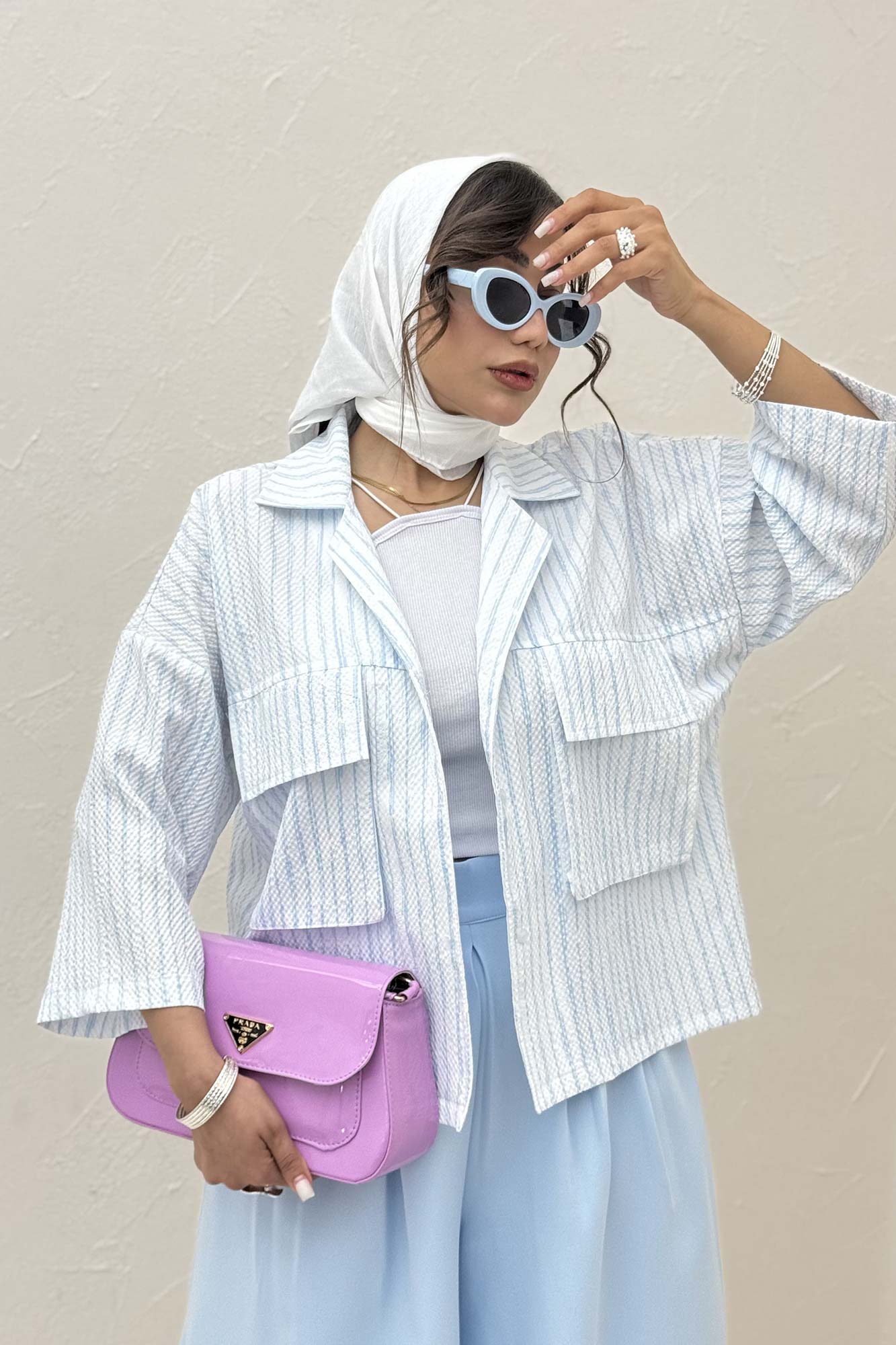 مانتو راه راه زارا دو جیب پاکتی 