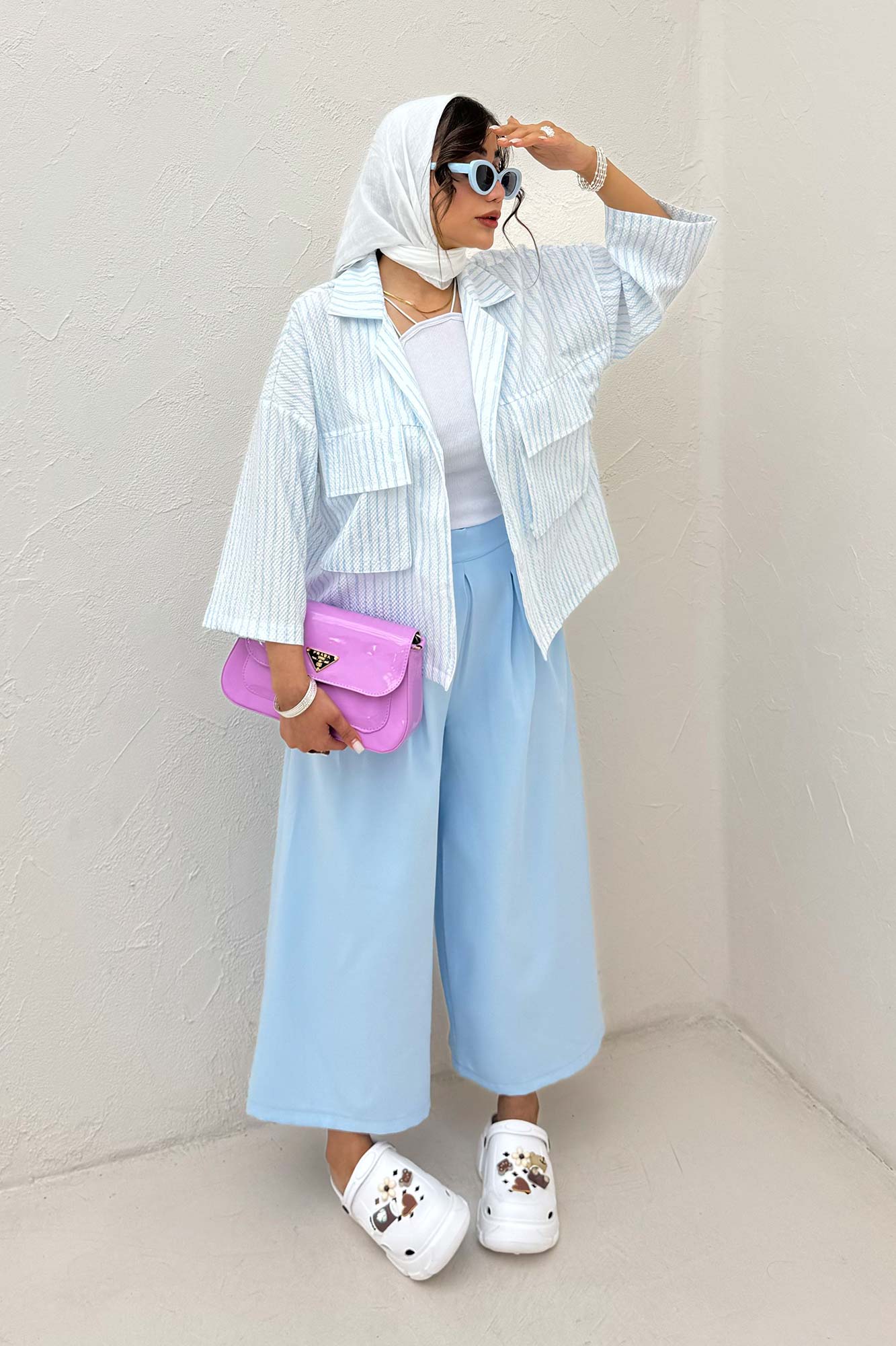 مانتو راه راه زارا دو جیب پاکتی 