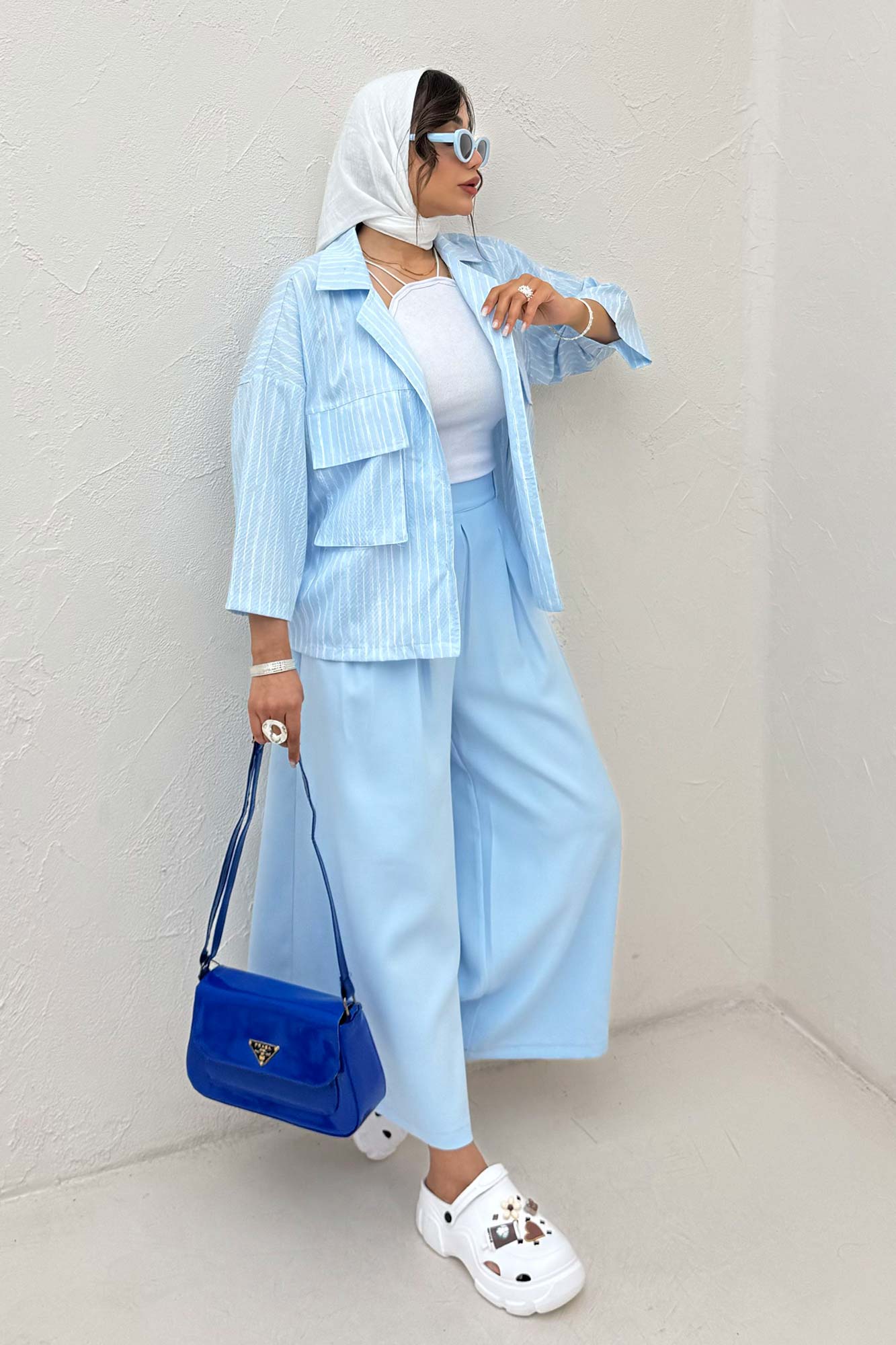 مانتو راه راه زارا دو جیب پاکتی 