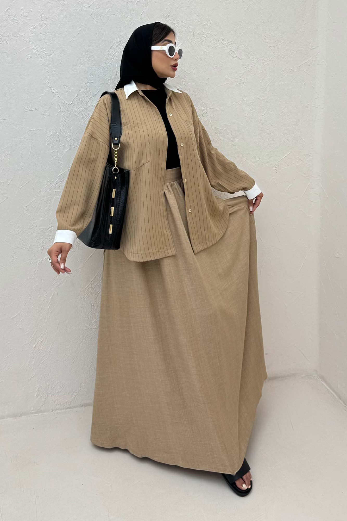 مانتو لینن دیپلمات دو جیب تیکه سفید