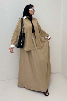 مانتو لینن دیپلمات دو جیب تیکه سفید