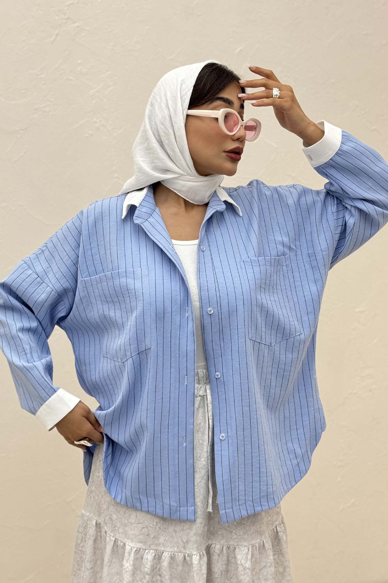 مانتو لینن دیپلمات دو جیب تیکه سفید