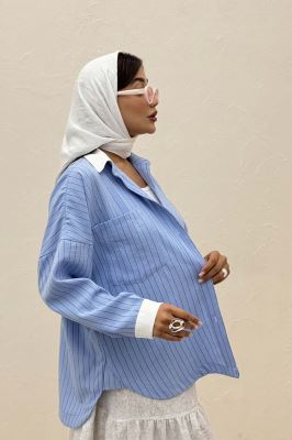 مانتو لینن دیپلمات دو جیب تیکه سفید