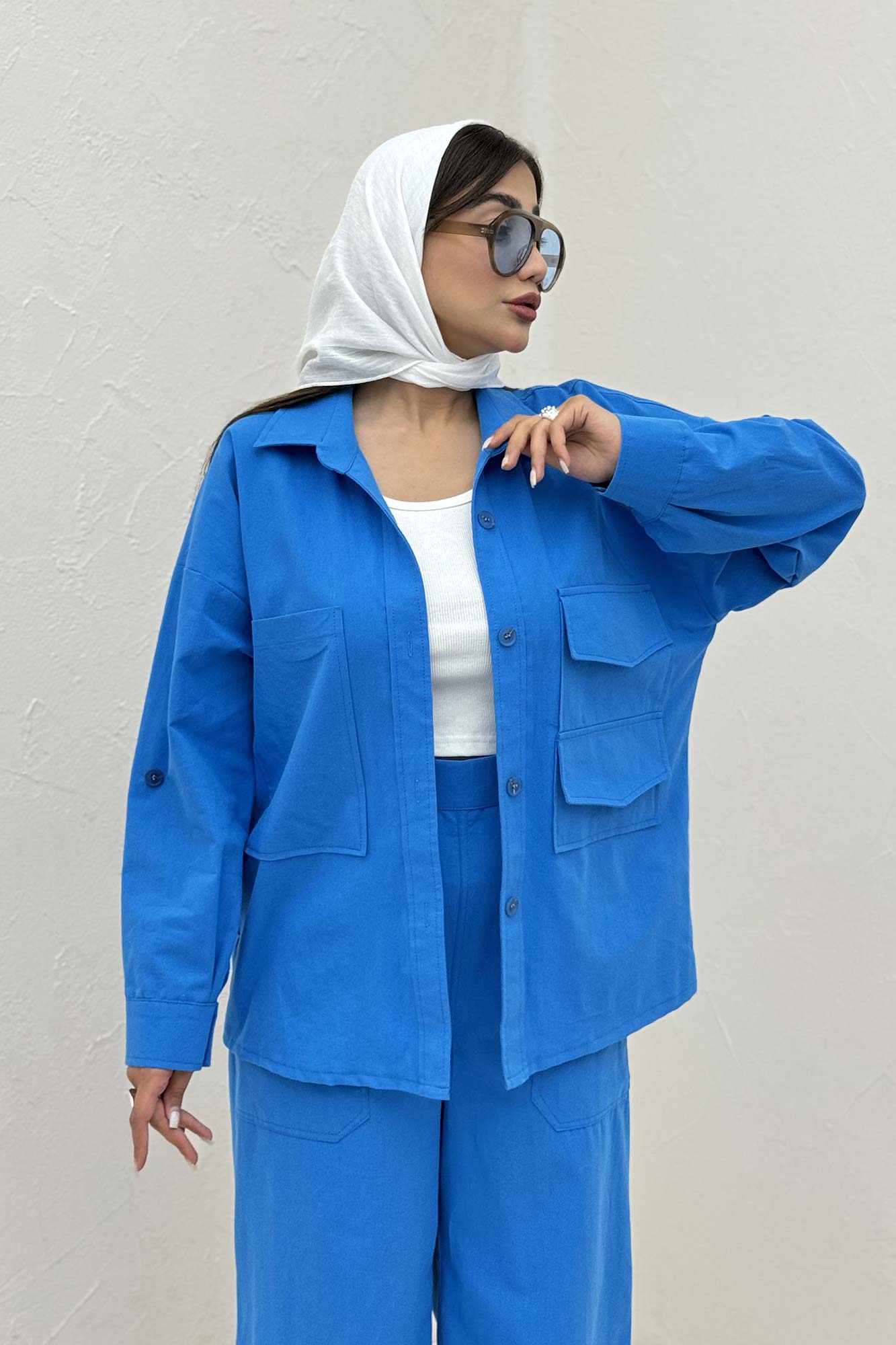 ست مانتو و شلوار لینن لیانکا