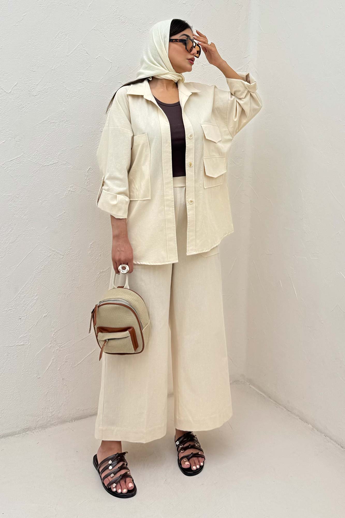 ست مانتو و شلوار لینن لیانکا