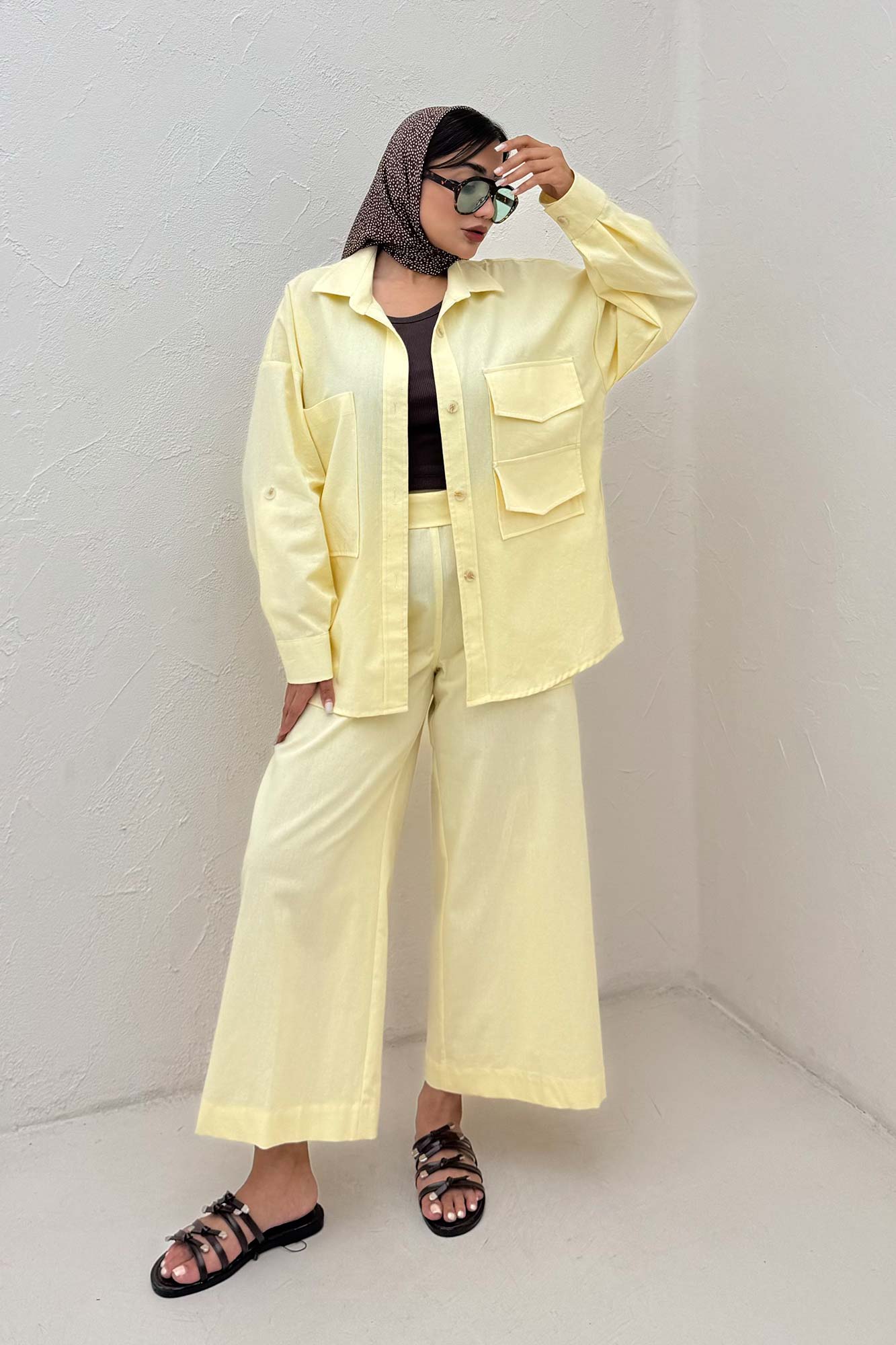 ست مانتو و شلوار لینن لیانکا