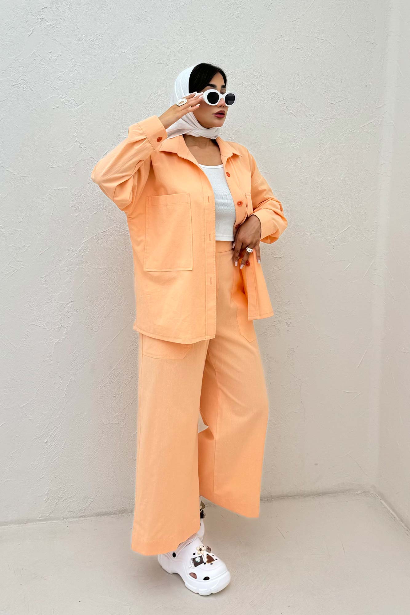 ست مانتو و شلوار لینن لیانکا