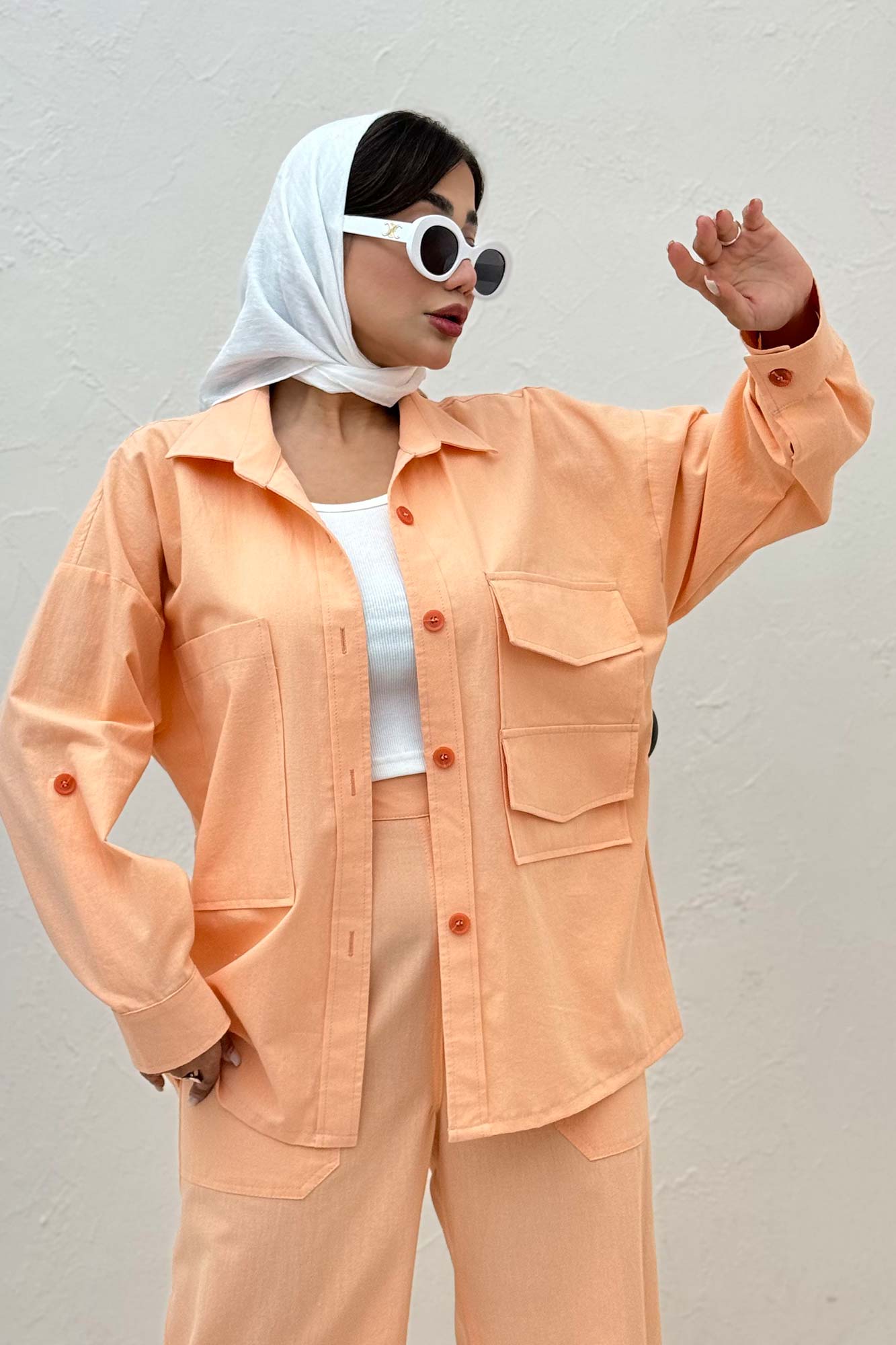 ست مانتو و شلوار لینن لیانکا