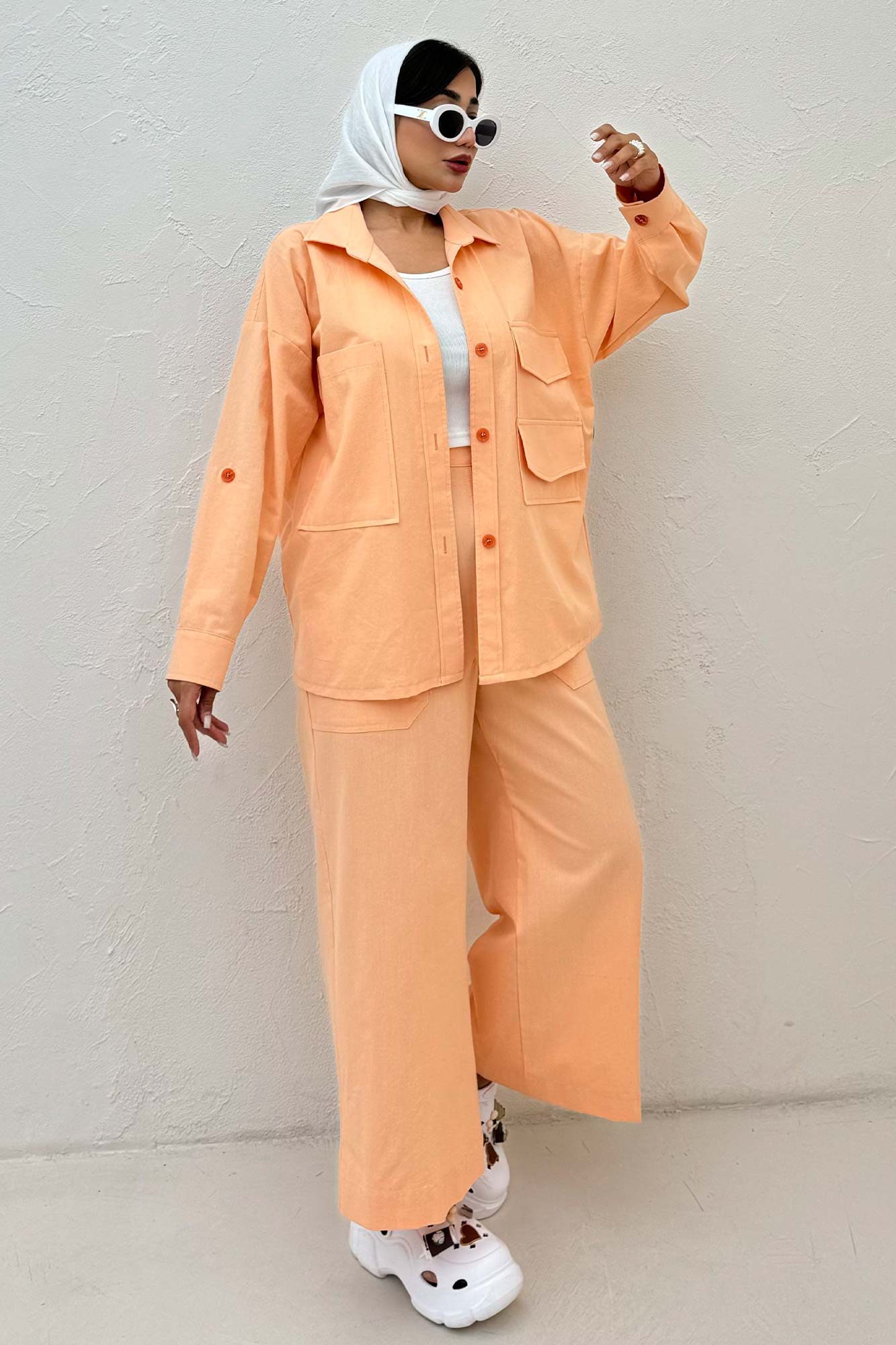 ست مانتو و شلوار لینن لیانکا