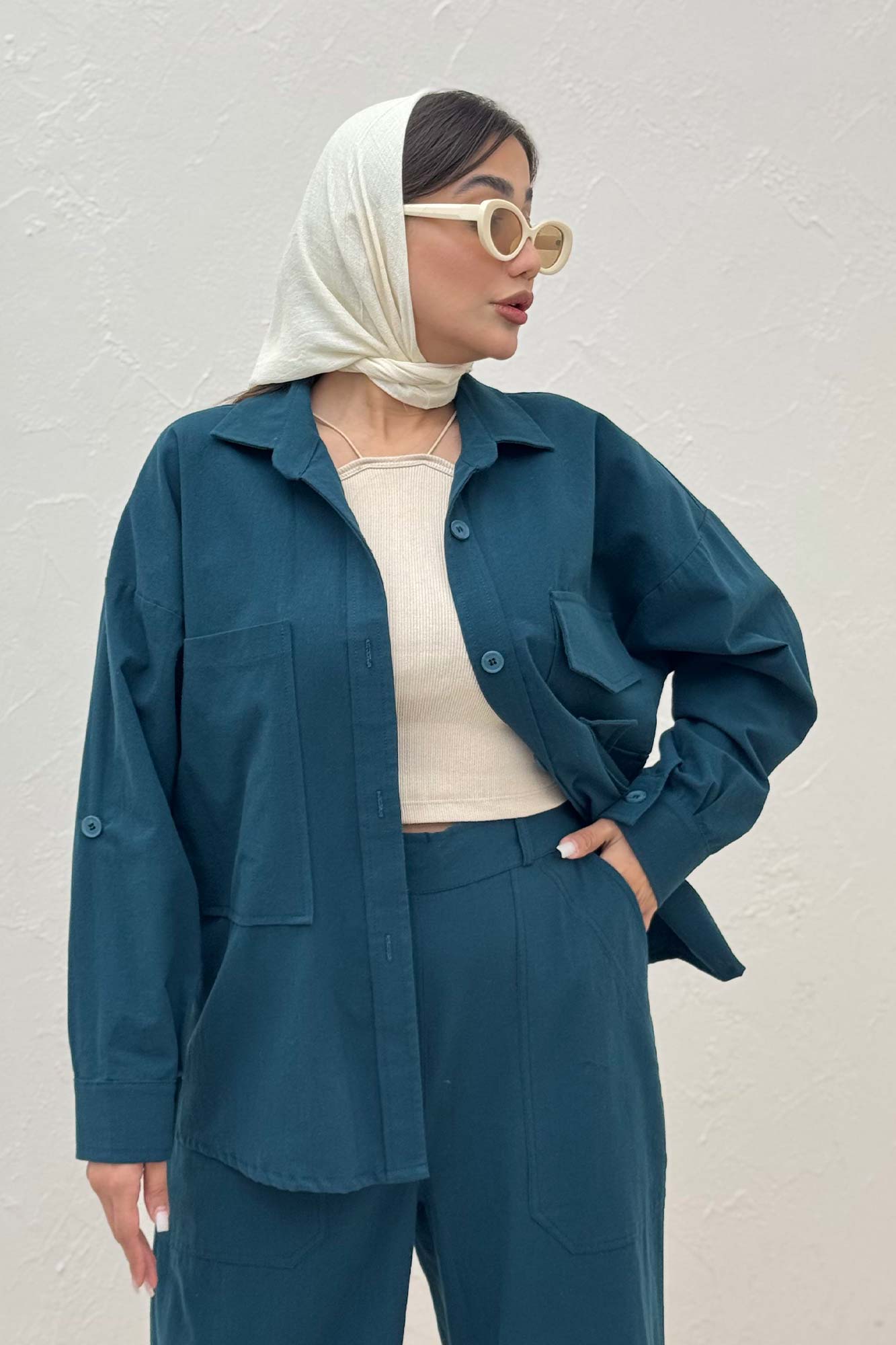 ست مانتو و شلوار لینن لیانکا