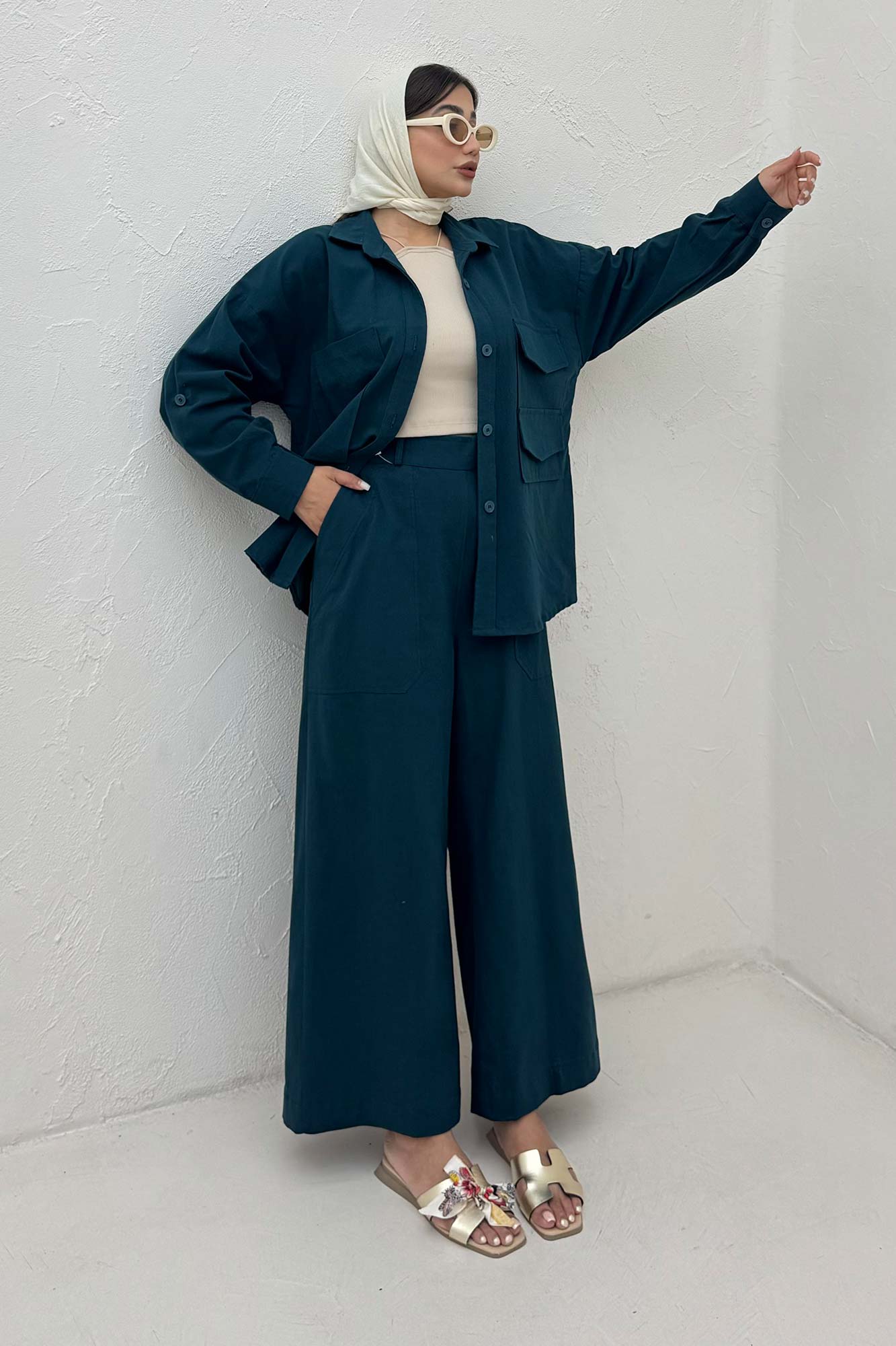 ست مانتو و شلوار لینن لیانکا