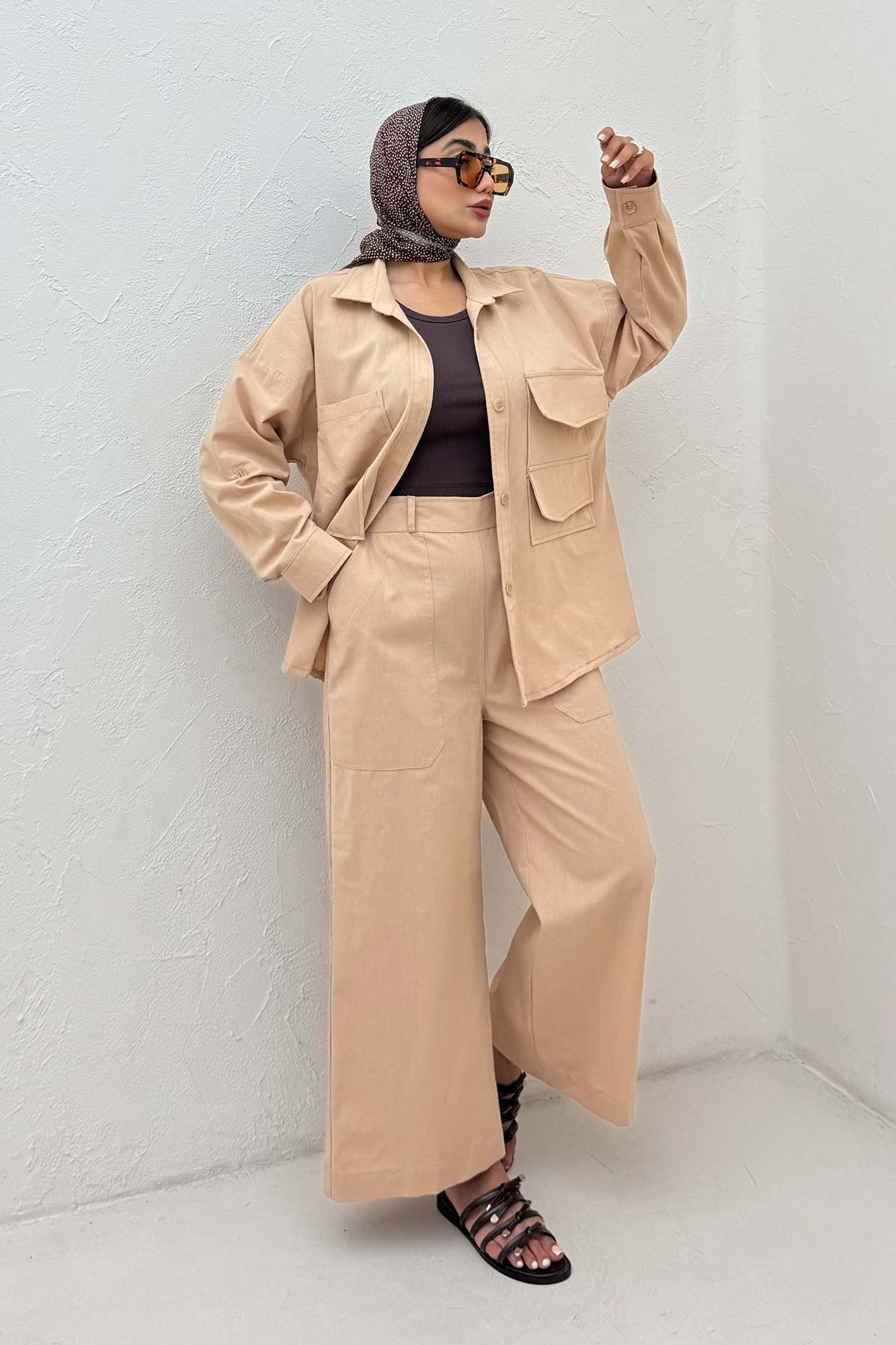 ست مانتو و شلوار لینن لیانکا