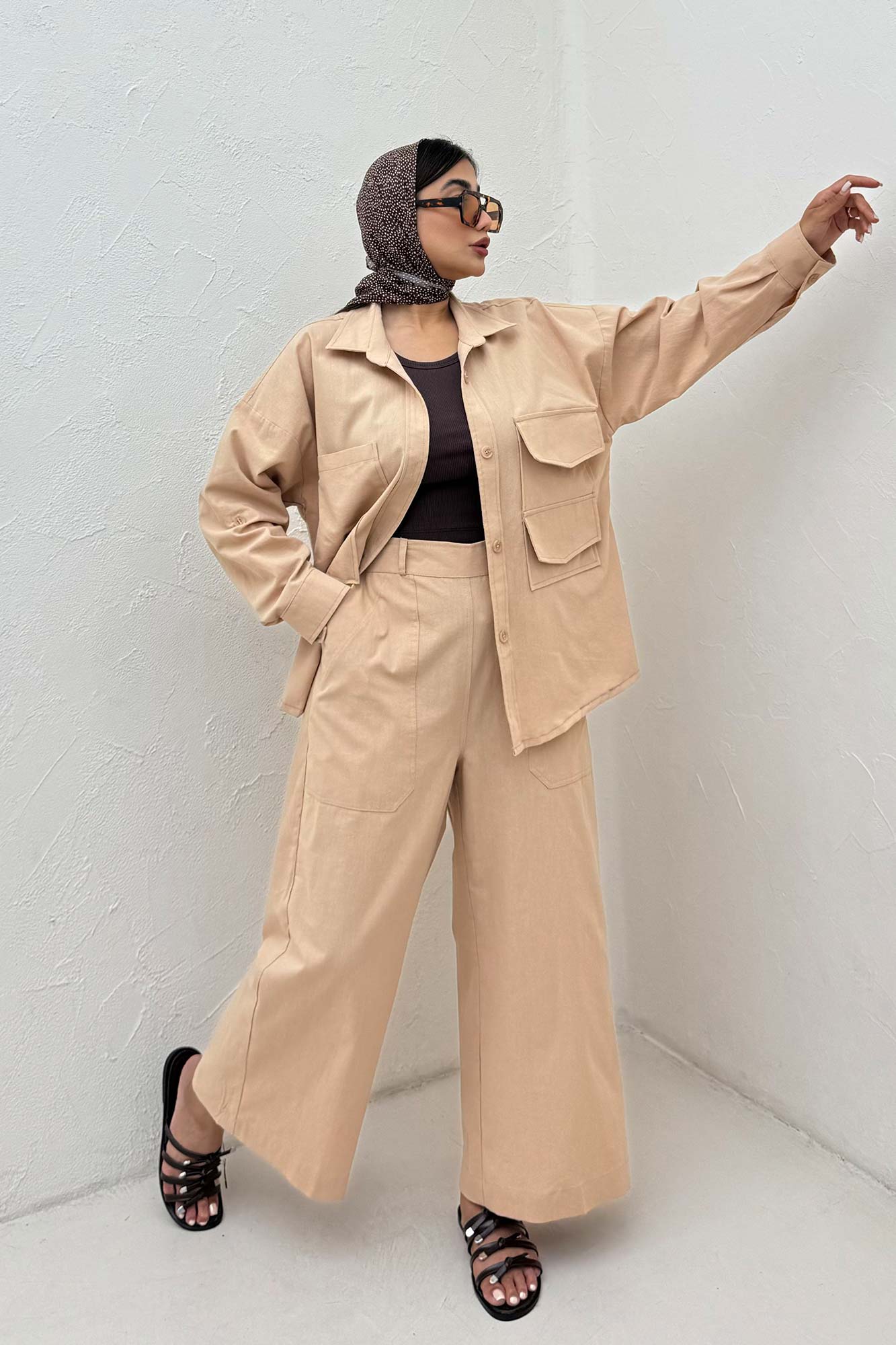 ست مانتو و شلوار لینن لیانکا