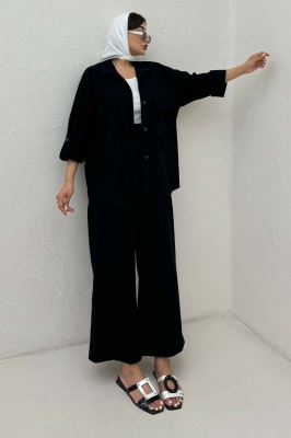 ست مانتو و شلوار لینن لیانکا