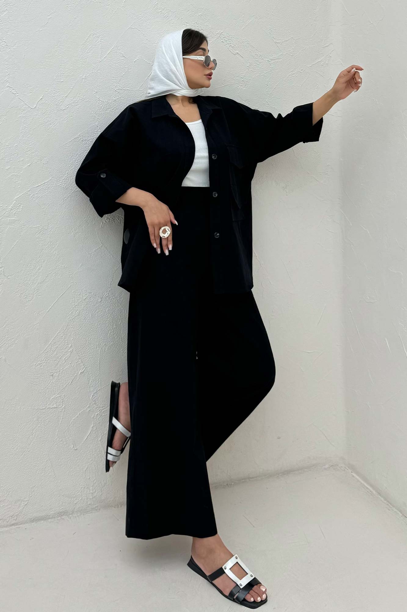 ست مانتو و شلوار لینن لیانکا