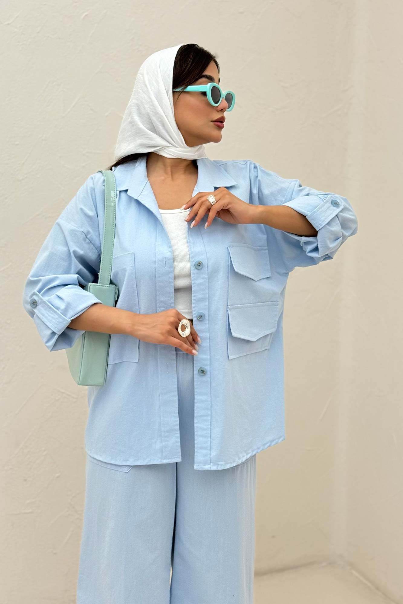 ست مانتو و شلوار لینن لیانکا