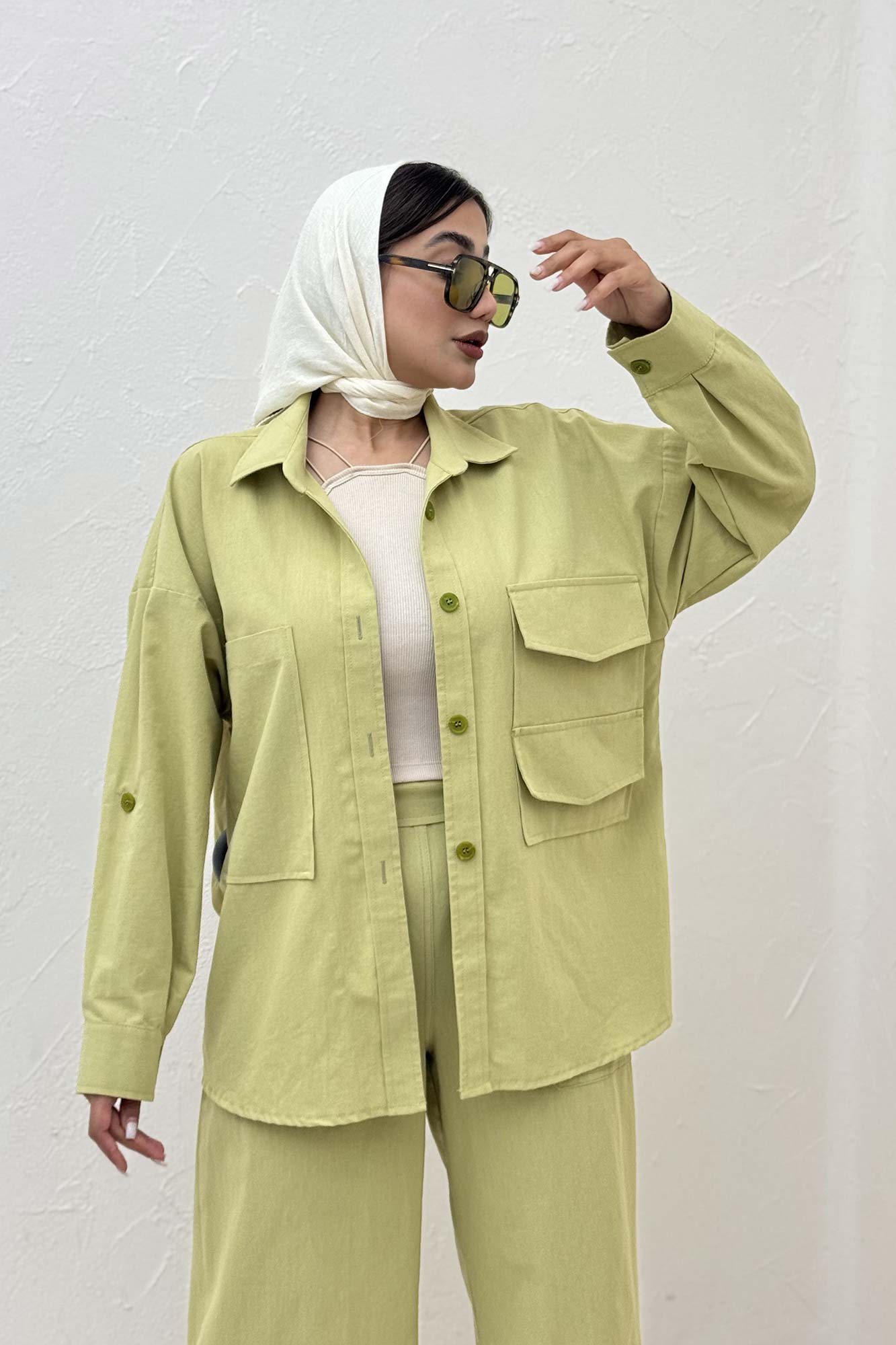 ست مانتو و شلوار لینن لیانکا