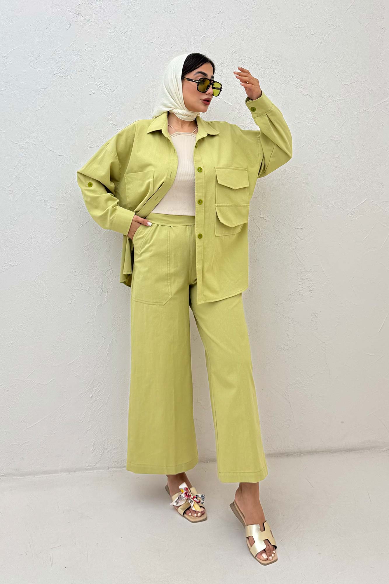 ست مانتو و شلوار لینن لیانکا