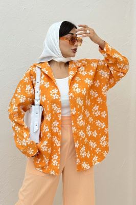 شومیز ونوس گلدار پشت پیله 