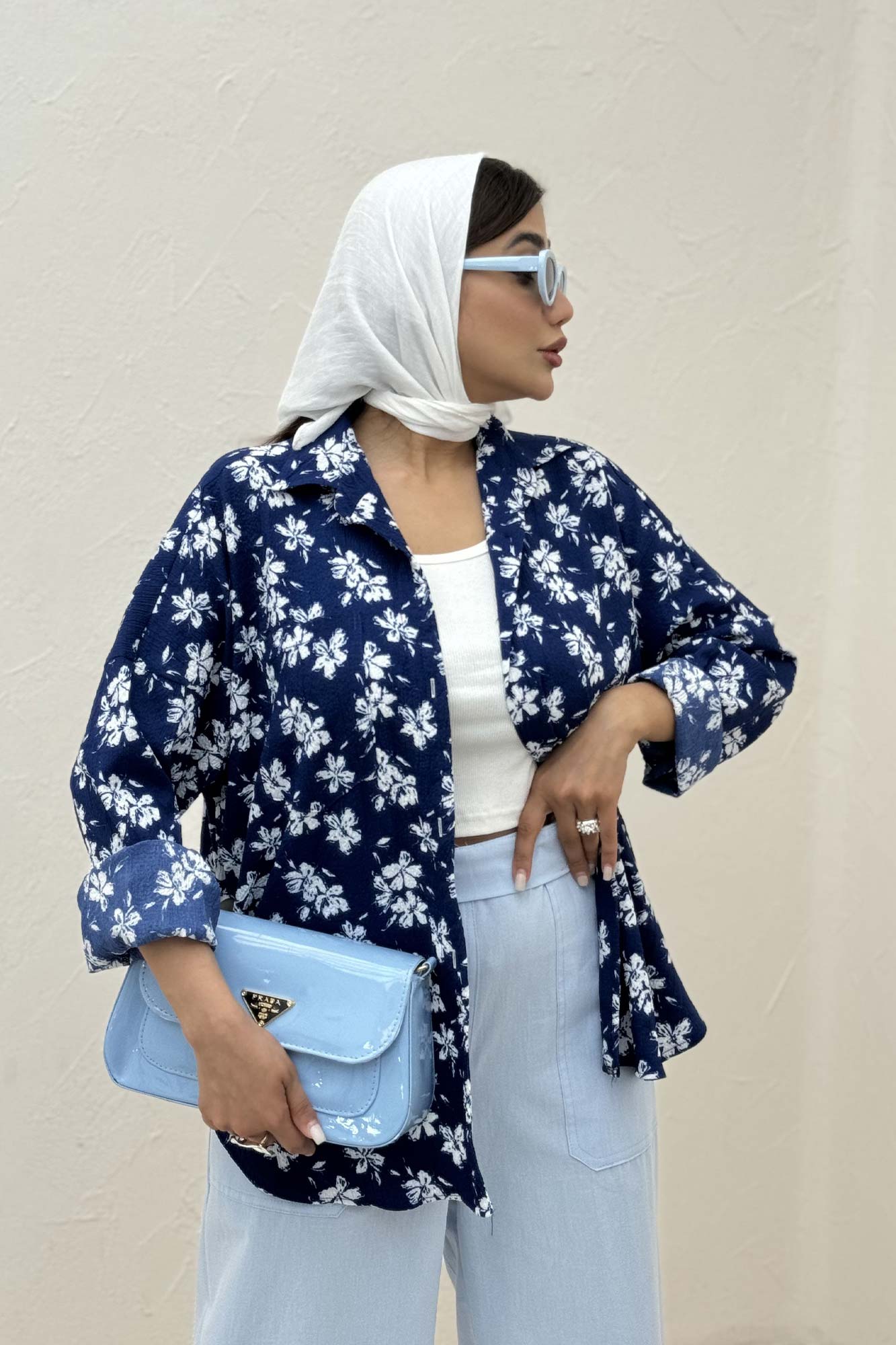 شومیز ونوس گلدار پشت پیله 