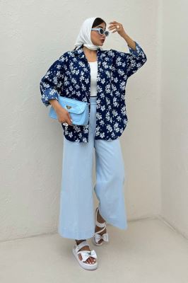 شومیز ونوس گلدار پشت پیله 