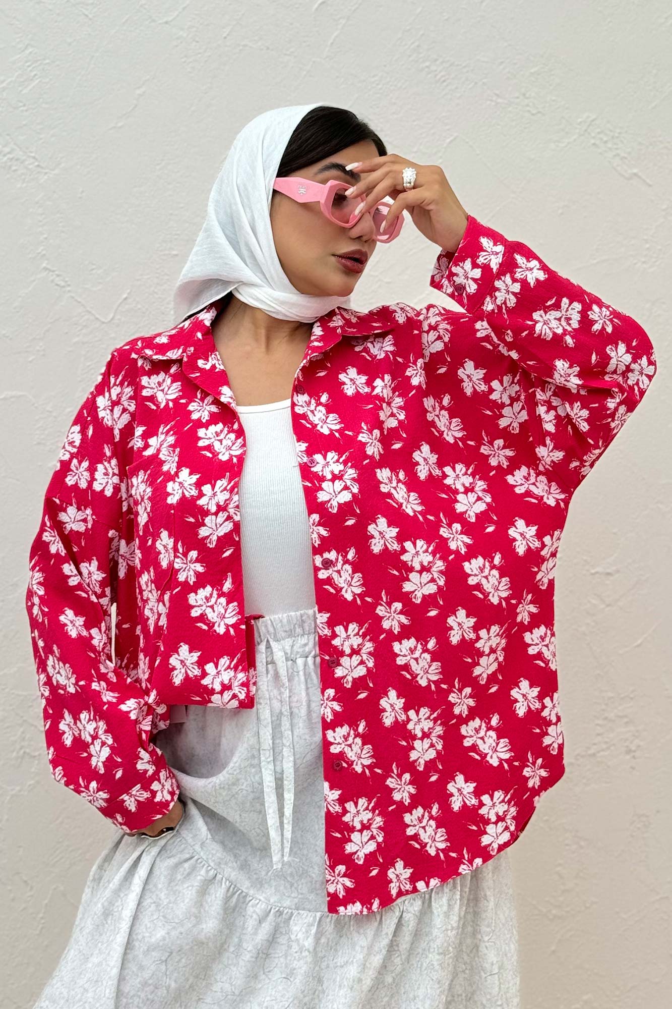 شومیز ونوس گلدار پشت پیله 