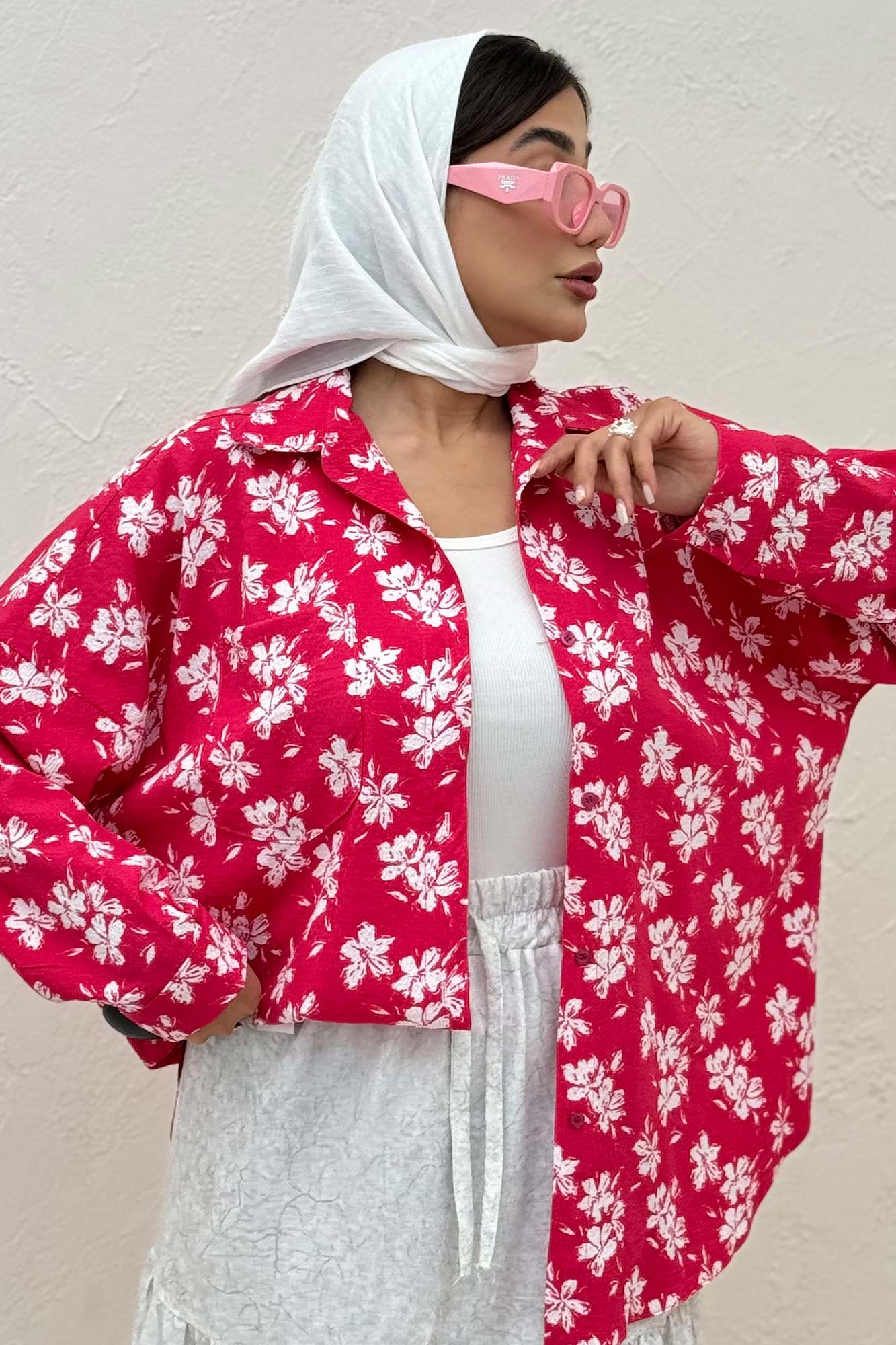 شومیز ونوس گلدار پشت پیله 