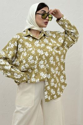 شومیز ونوس گلدار پشت پیله 