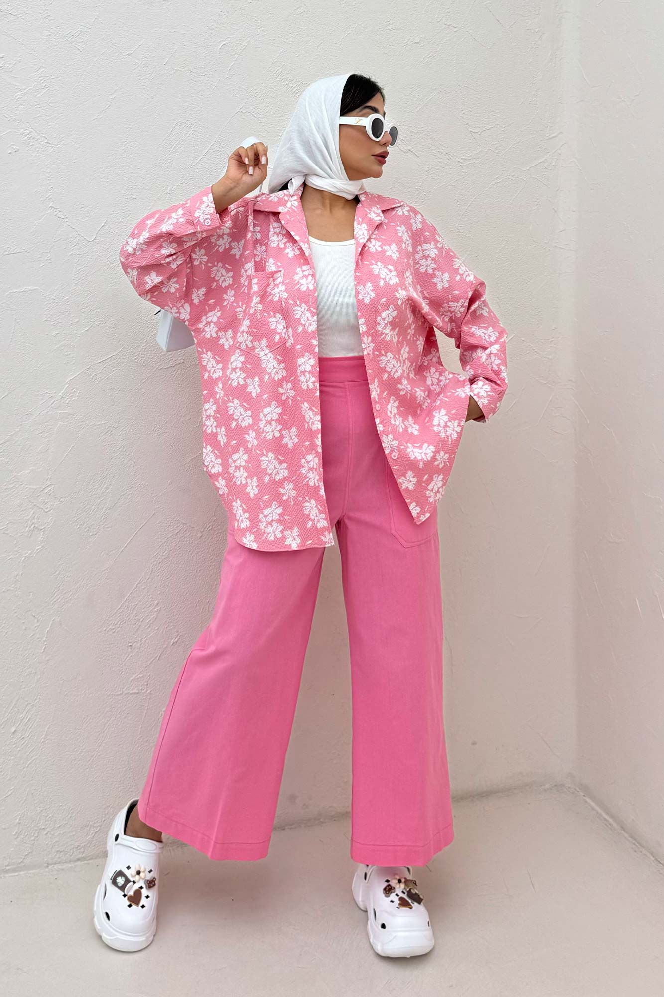 شومیز ونوس گلدار پشت پیله 