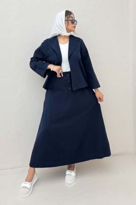 ست کت و دامن لینن ستاره