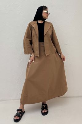 ست کت و دامن لینن ستاره