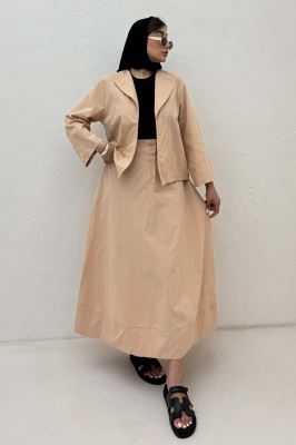 ست کت و دامن لینن ستاره