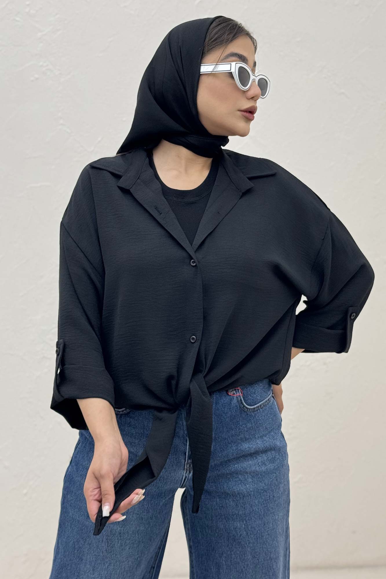 شومیز ابروبادی پایین گره